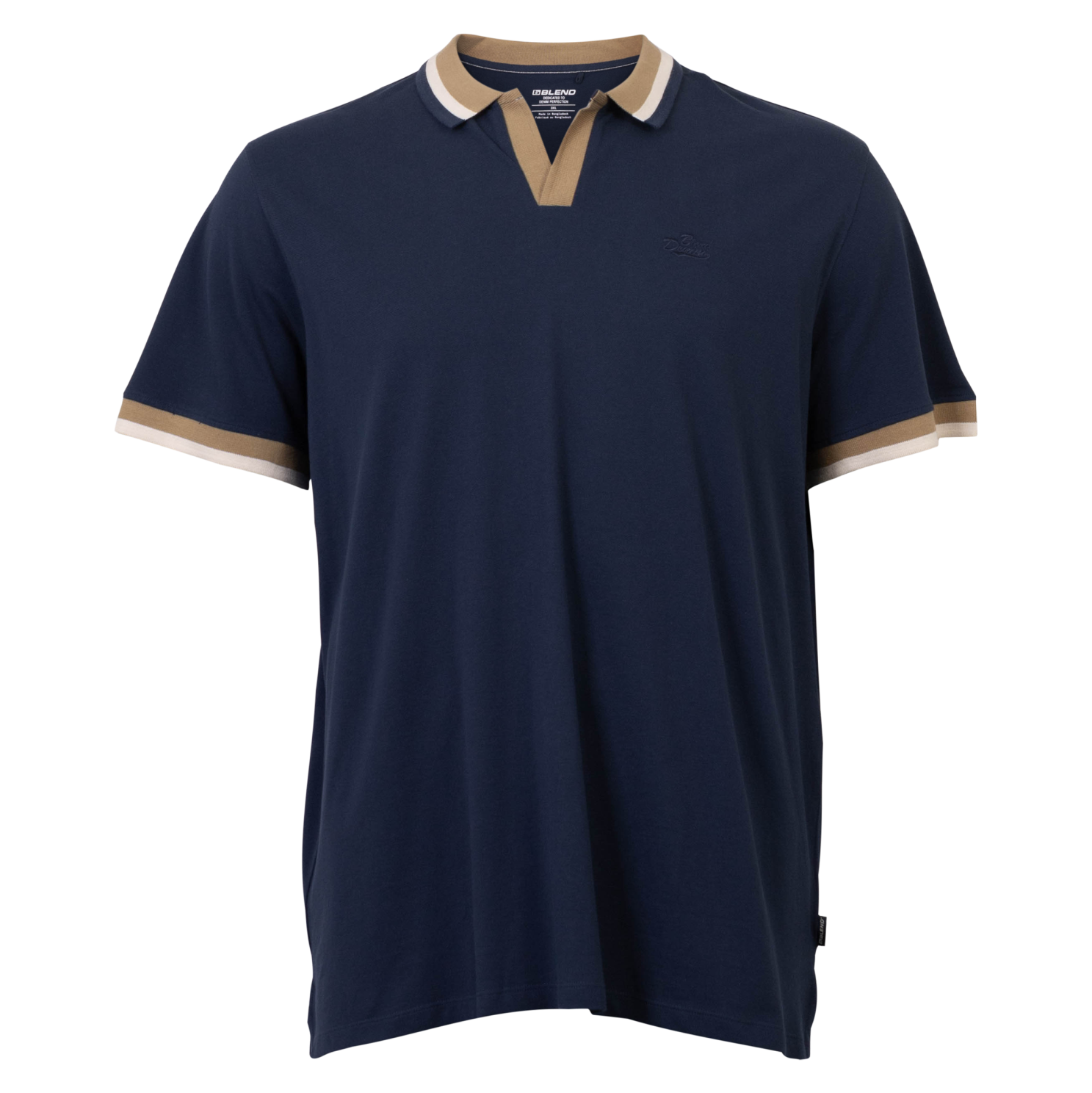 Blend Herre Polo Dress Blues    i Store Plus Size Størrelser