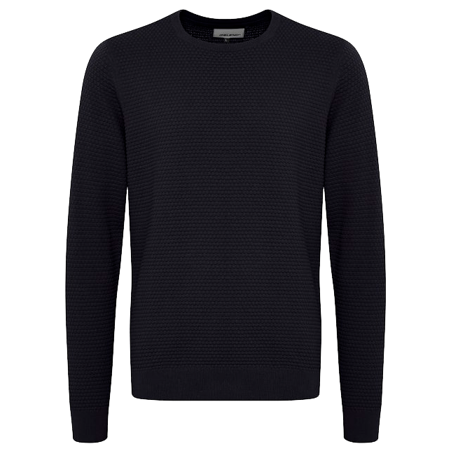 Blend Herre Striktrøje Black   i Store Plus Size Størrelser