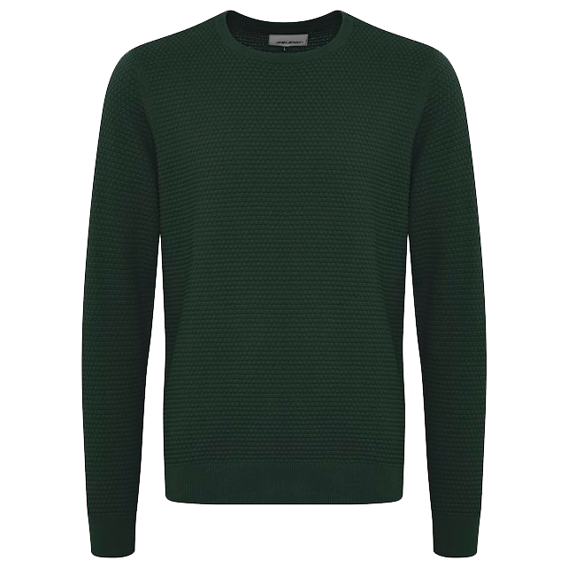 Blend Herre Striktrøje Deep Forest   i Store Plus Size Størrelser
