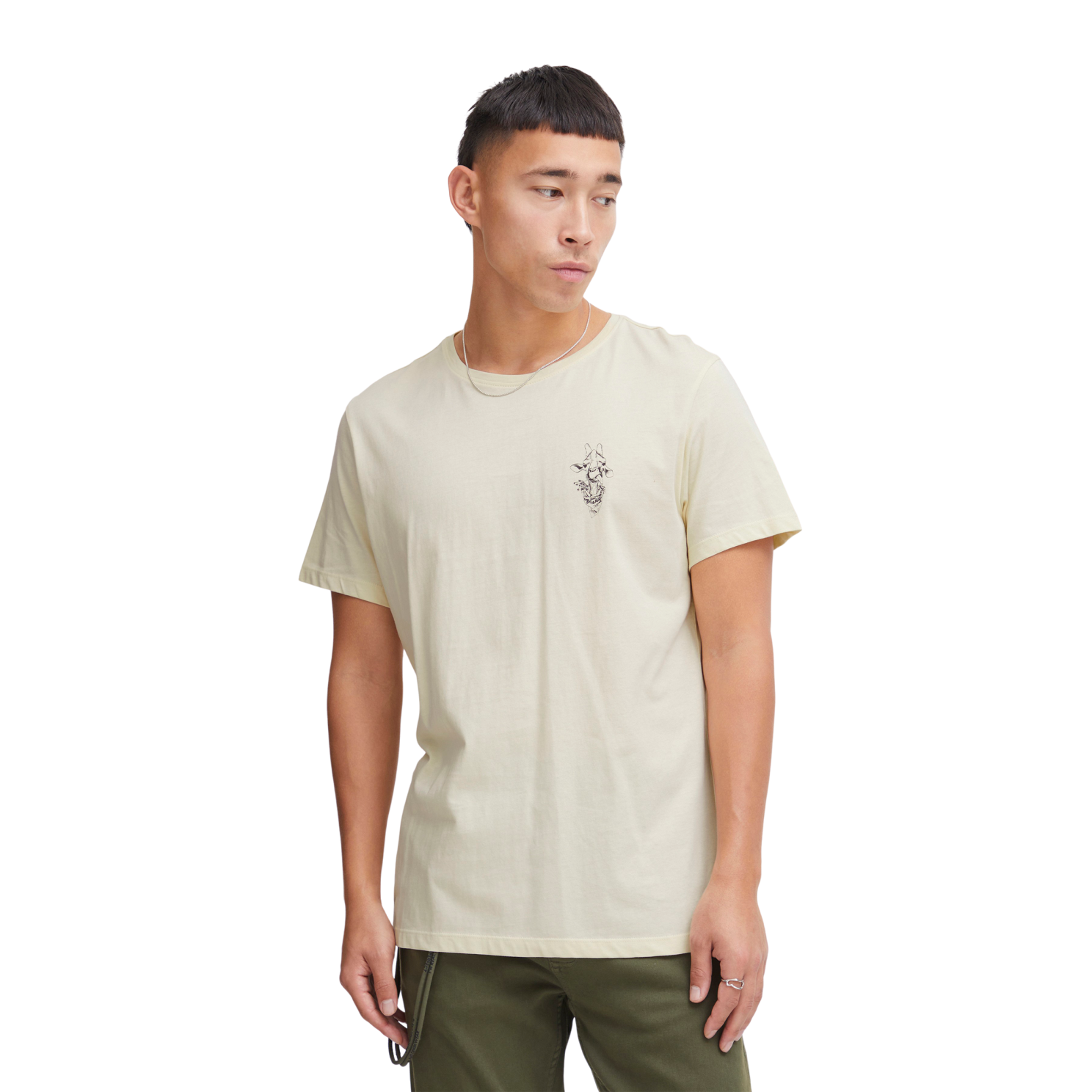 Blend Herre  -shirt Cloud Cream    i Store Plus Size Størrelser