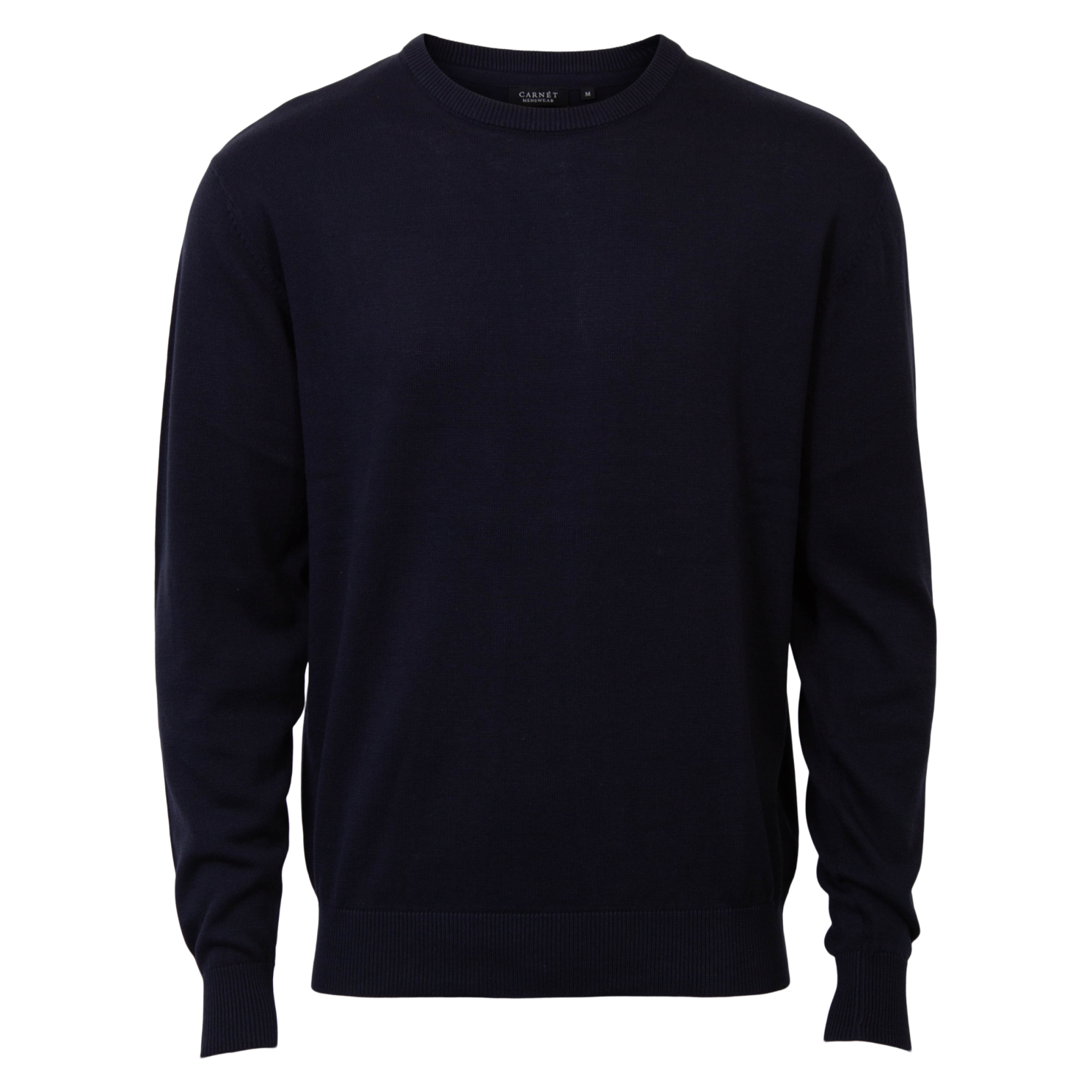 Carnét Stone Herre Striktrøje Navy    i Store Plus Size Størrelser