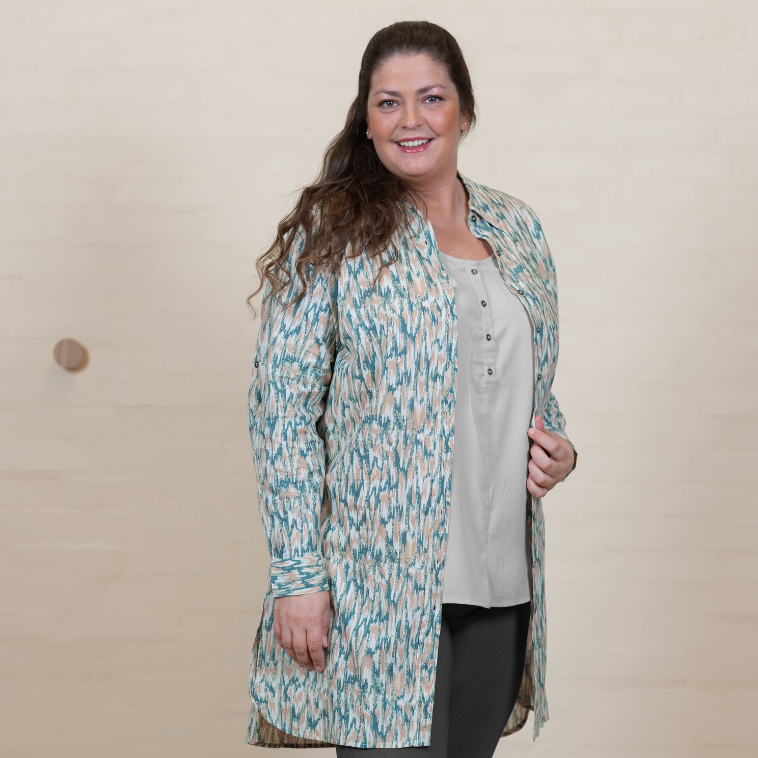 Chacha Dame Kjole Light Green   i Store Plus Size Størrelser