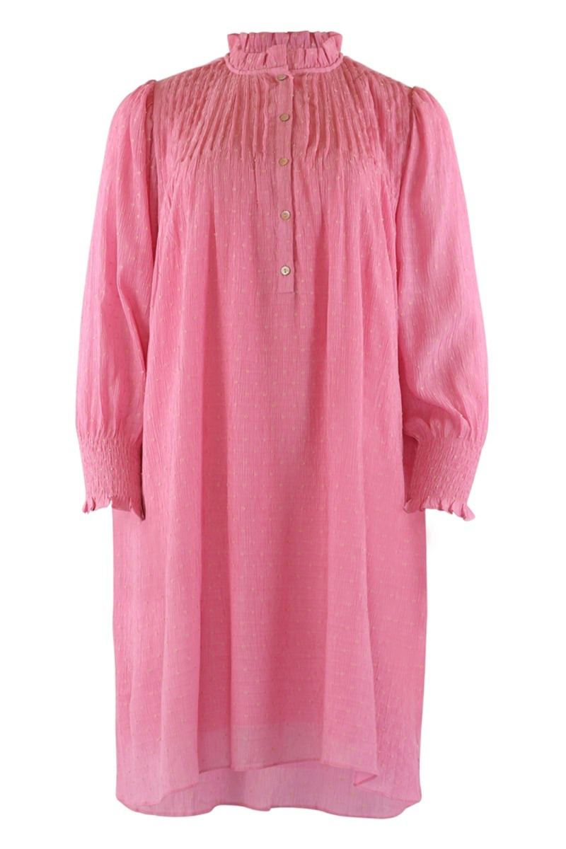 Continue Kjole Kari Dress Pink i Store Plus Size Størrelser