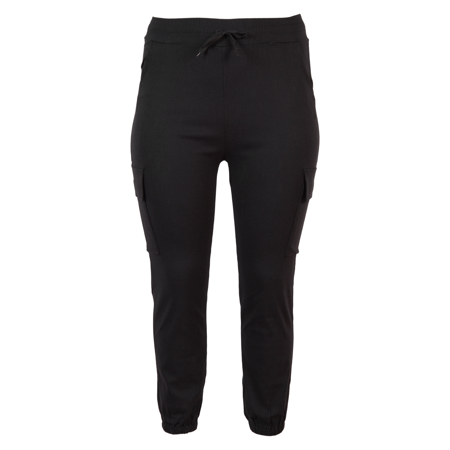 Dame Cargobukser Plus Size Sort       i Store Plus Size Størrelser