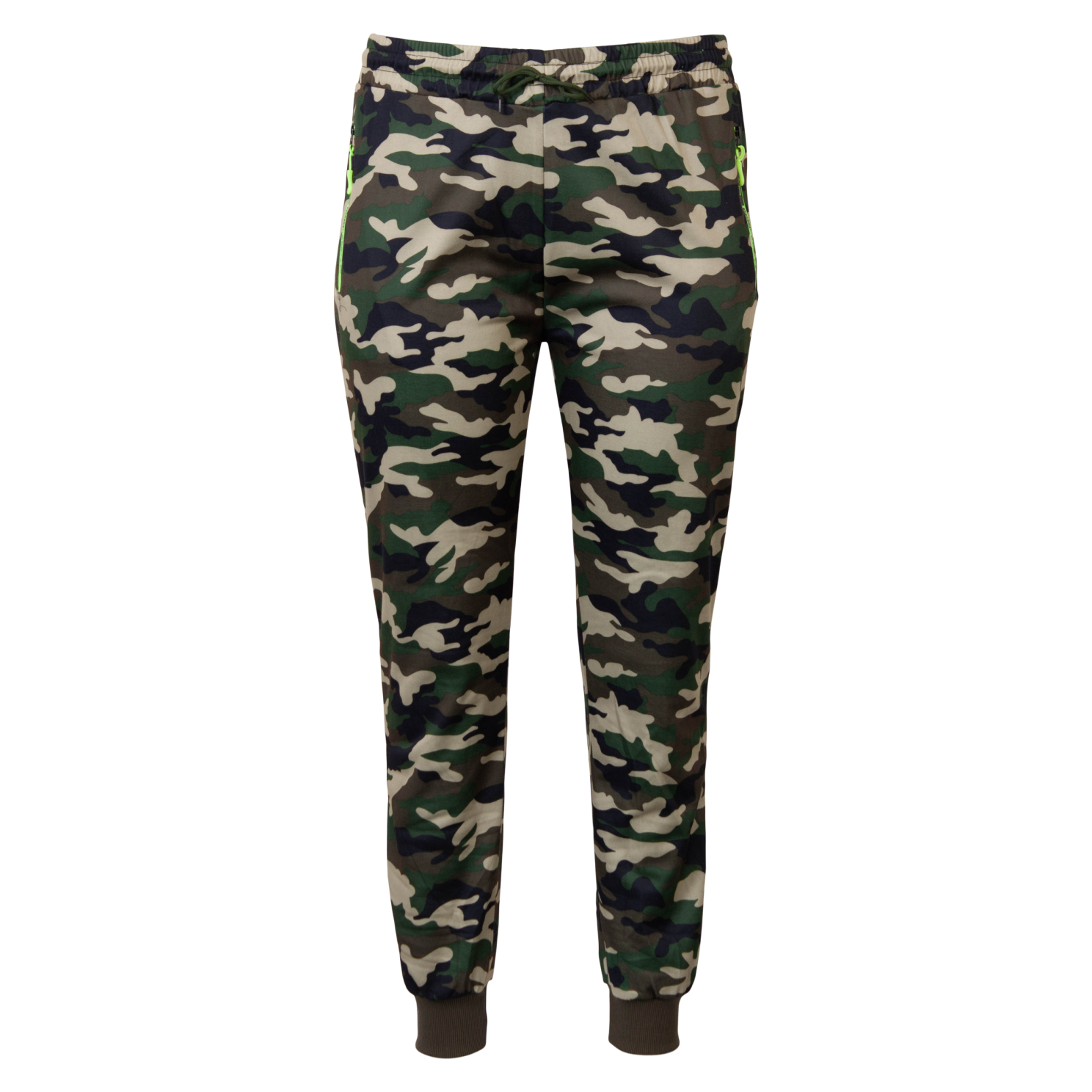 Dame Sweatpants Army Grøn   i Store Plus Size Størrelser