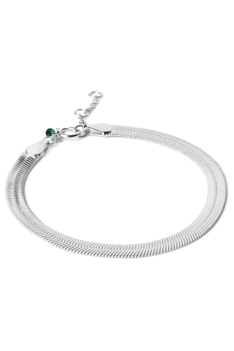 Enamel Armbånd Carla Silver i Store Plus Size Størrelser