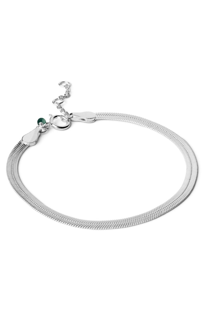 Enamel Armbånd Caroline Silver i Store Plus Size Størrelser