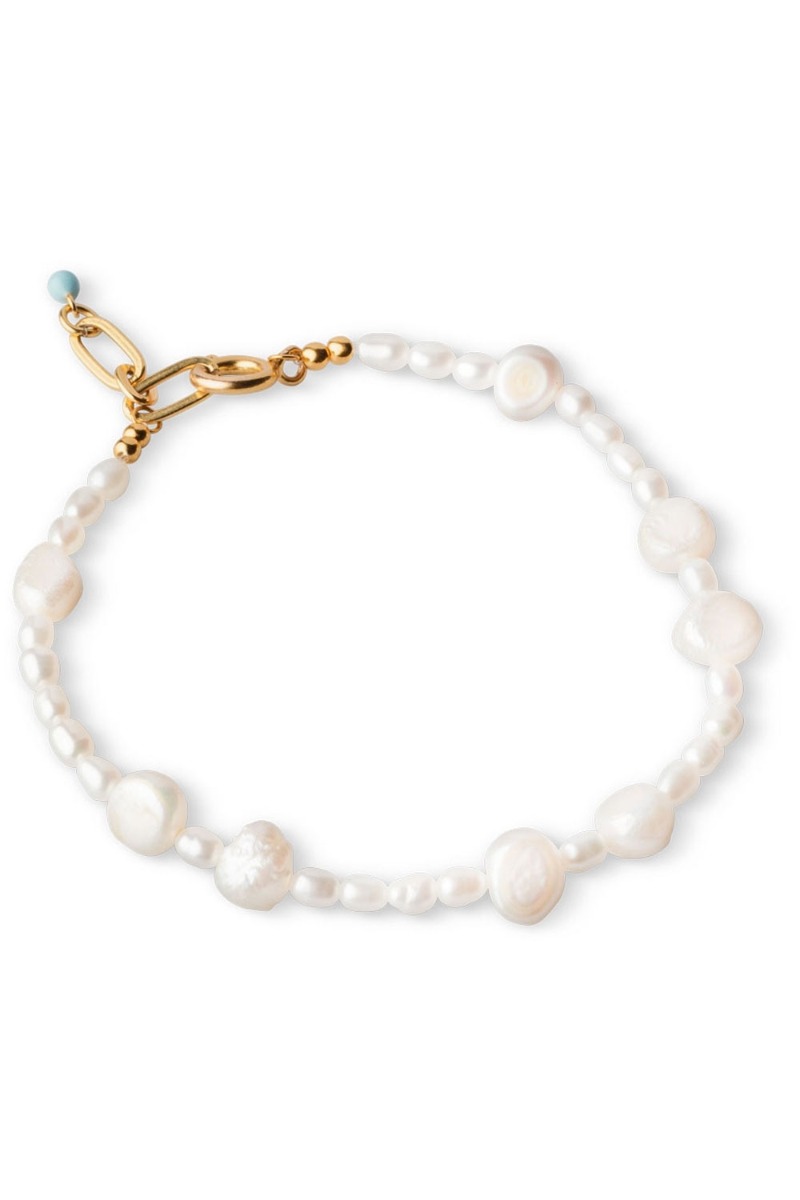 Enamel Armbånd Pearlie Bracelet Gold i Store Plus Size Størrelser