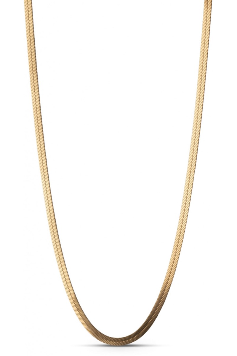 Enamel Halskæde Caroline Gold i Store Plus Size Størrelser