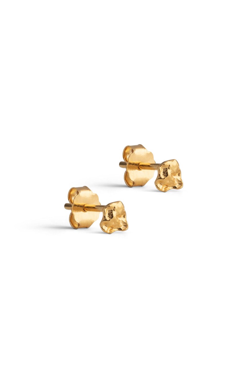Enamel øreringe Rio Studs Mini Gold i Store Plus Size Størrelser