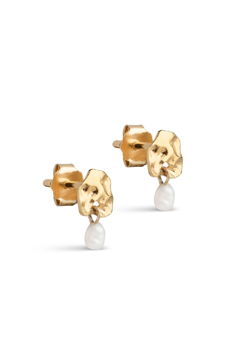 Enamel øreringe Stud Mio Pearl Pearls i Store Plus Size Størrelser