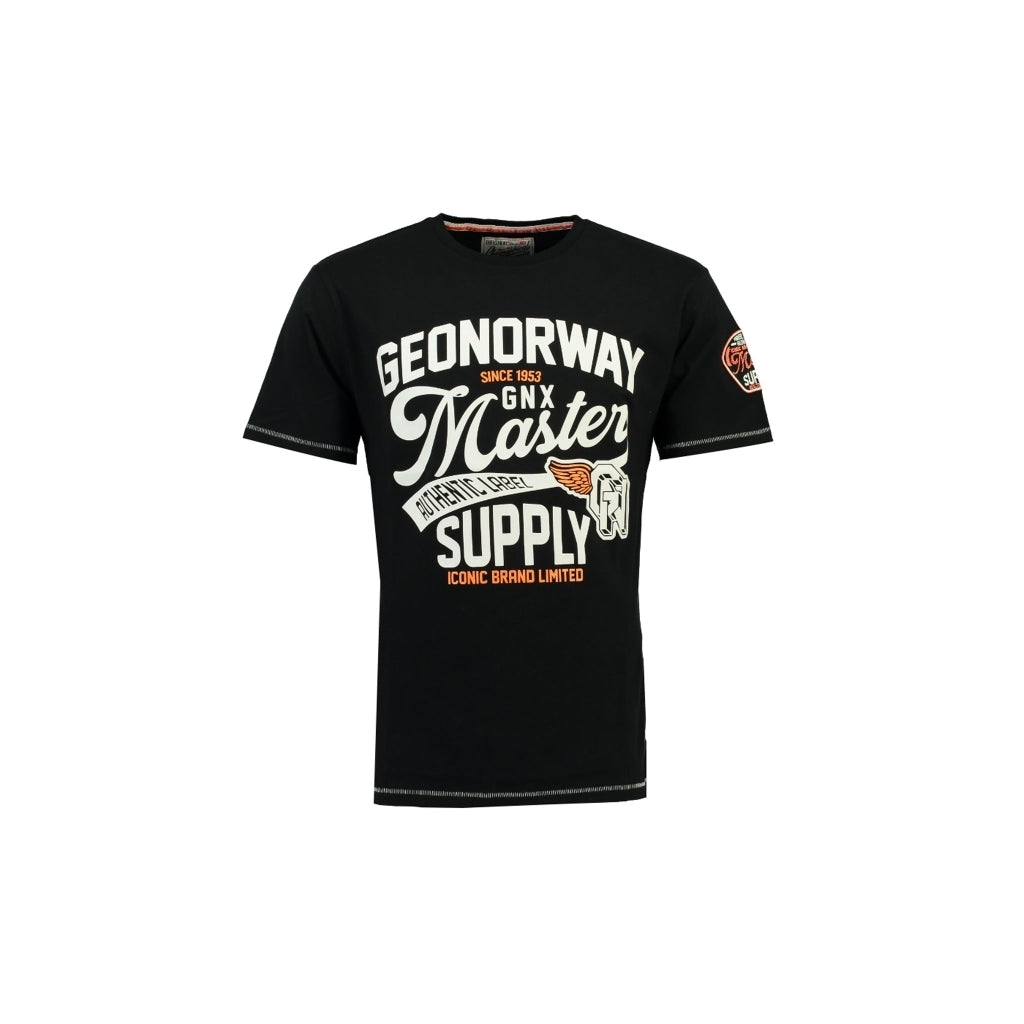 Geographical Norway  -shirt Jelitor Black i Store Plus Size Størrelser