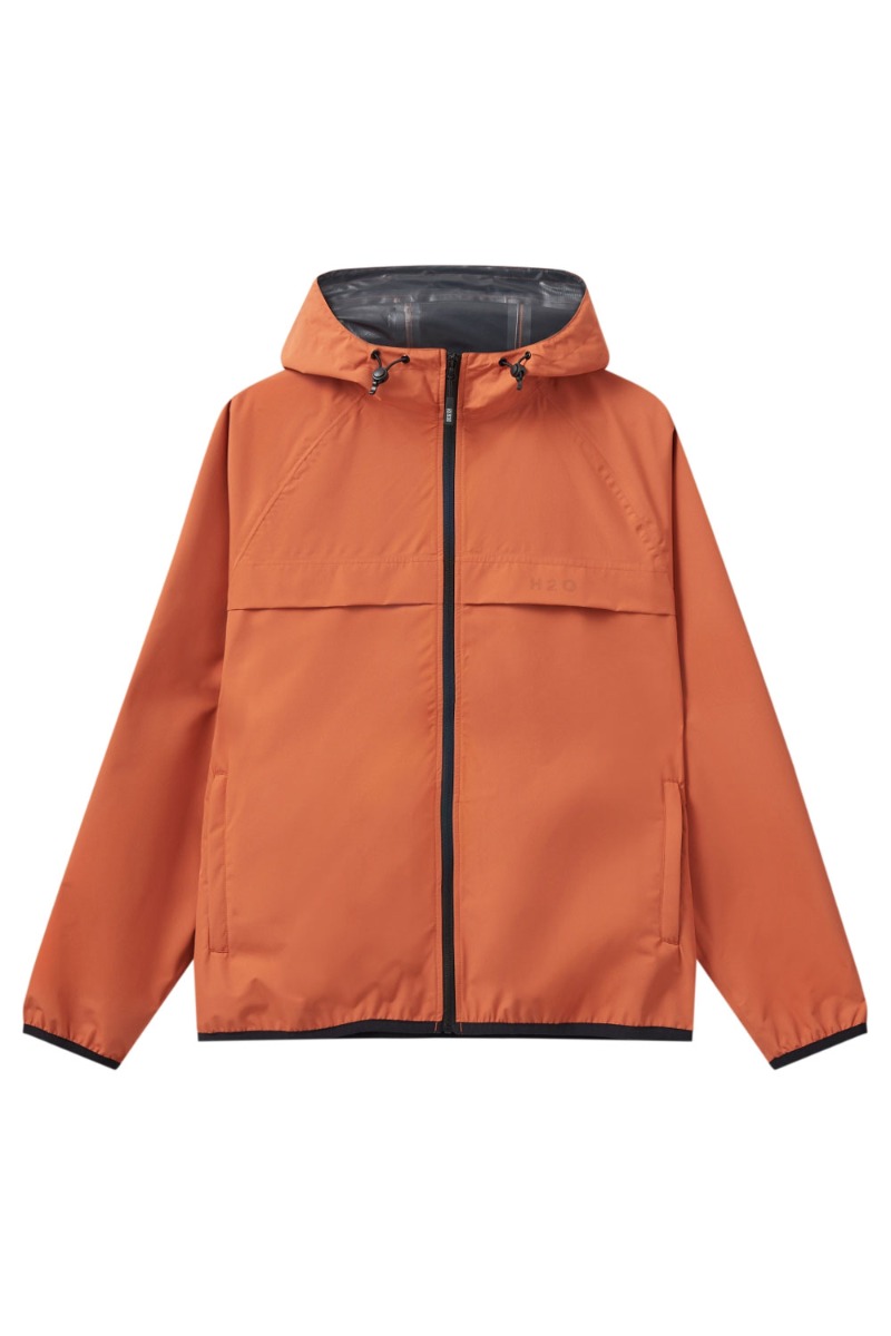 H2o Regnjakke Basic Rømø   Rain Jacket Packable Autumn Leaf i Store Plus Size Størrelser