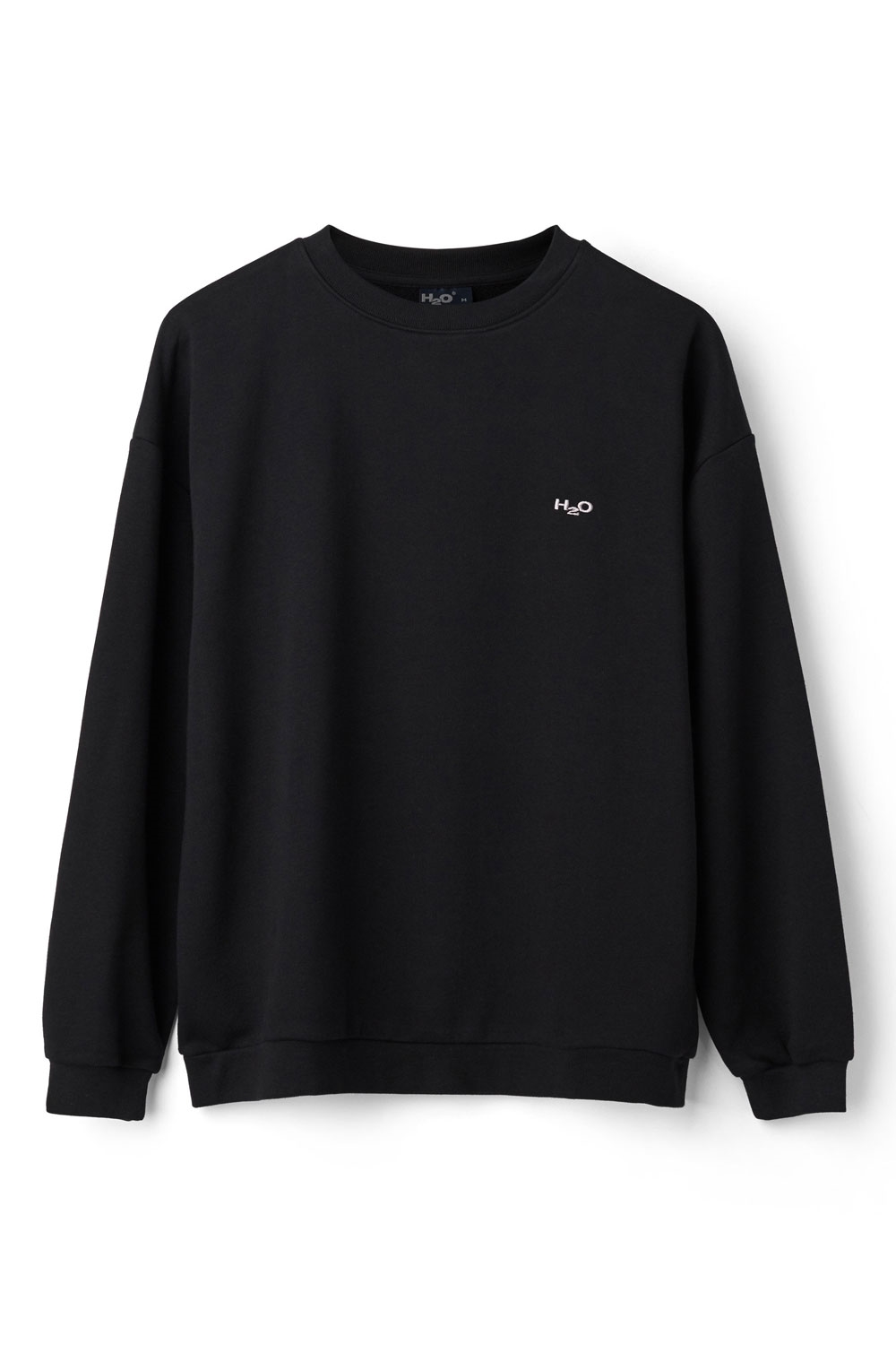 H2o Sweatshirt Base Woman Sweat   Neck Black i Store Plus Size Størrelser