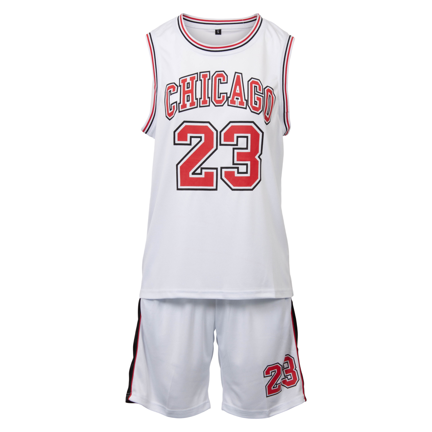 Herre Basketball Shortssæt i Hvid - Plus Size Tilbud