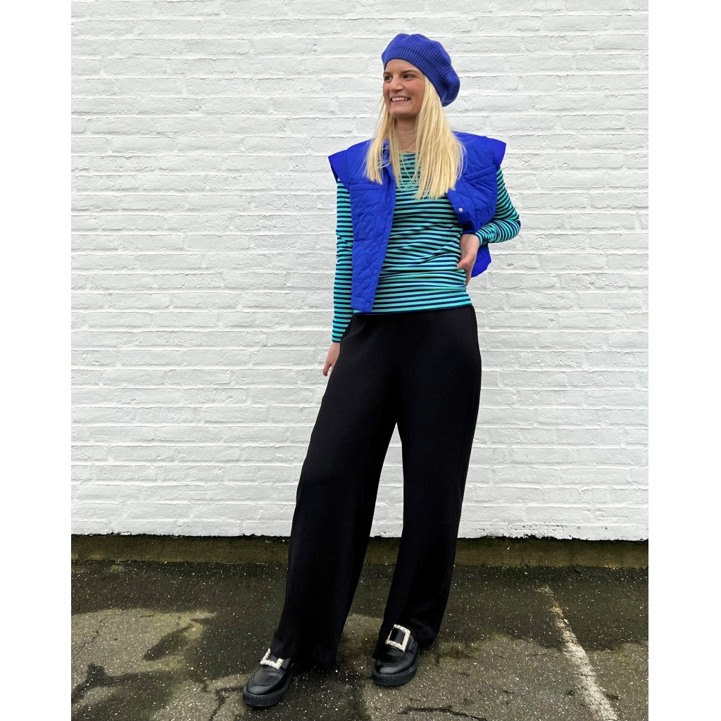 Ichi Dame Bukser   Inna Black i Store Plus Size Størrelser