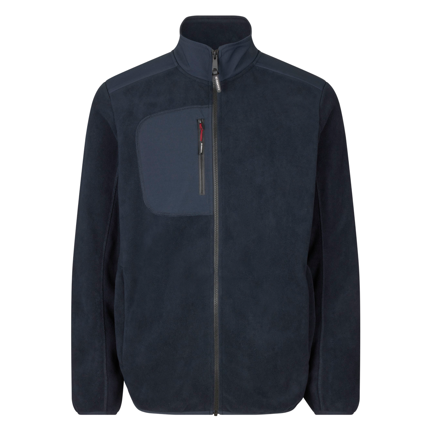 Herre Fleecejakke Navy   i Store Plus Size Størrelser