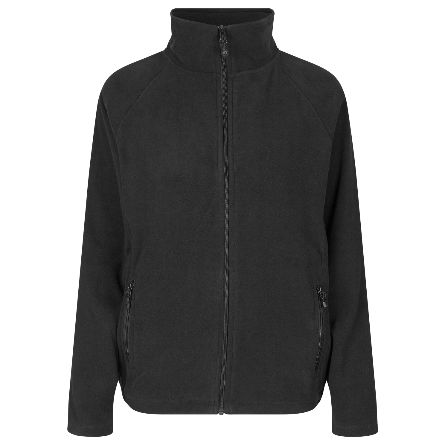 Microfleece Dame Fleecejakke Black    i Store Plus Size Størrelser