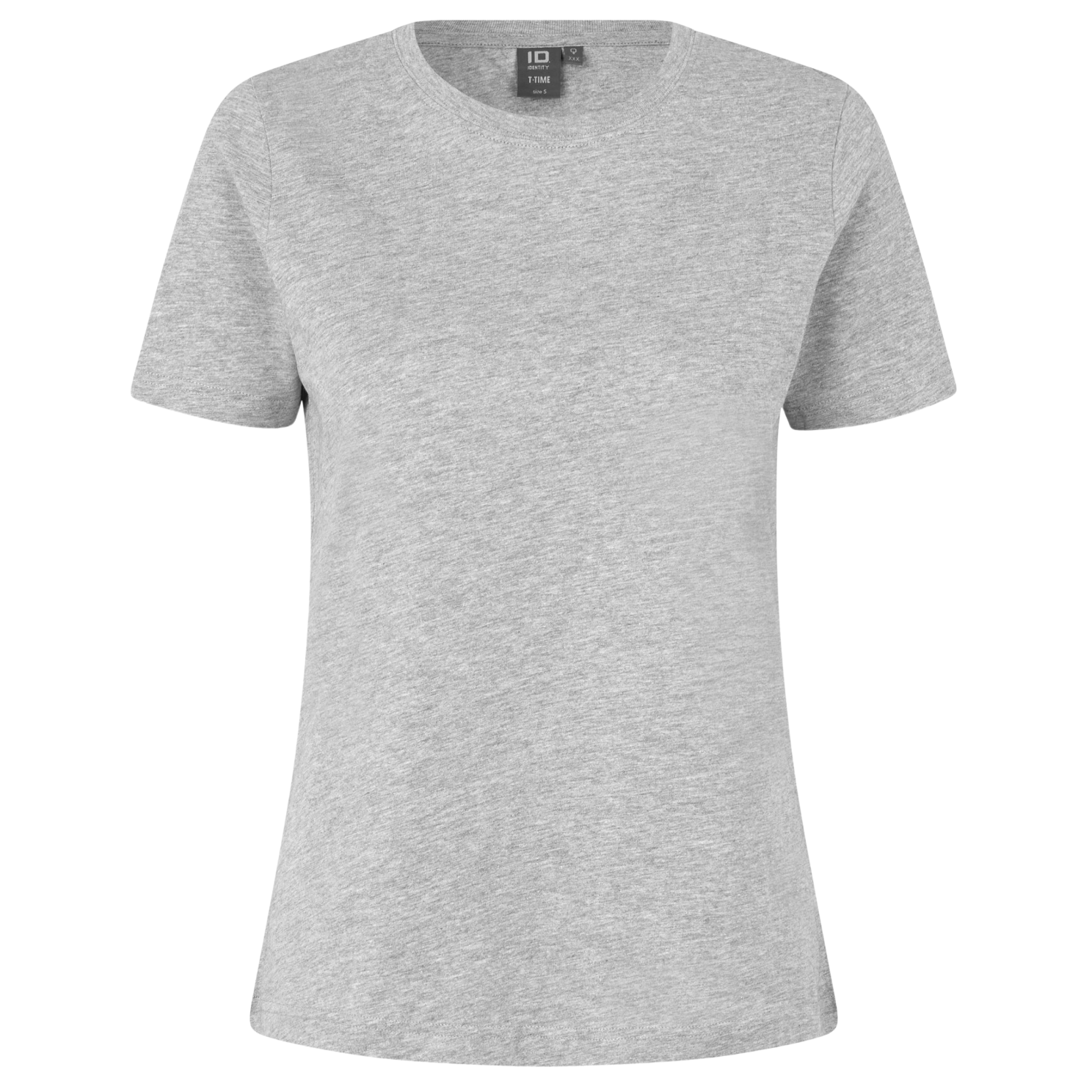 -time Dame  -shirt Grå Melange   i Store Plus Size Størrelser