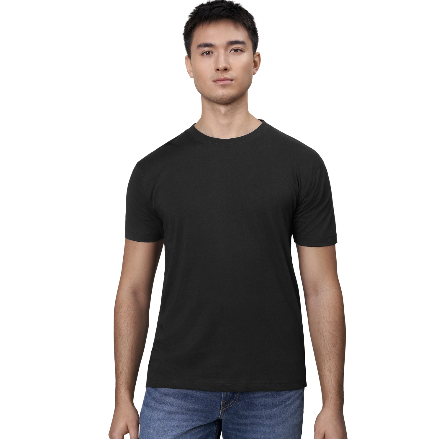 -time Herre  -shirt Black    i Store Plus Size Størrelser
