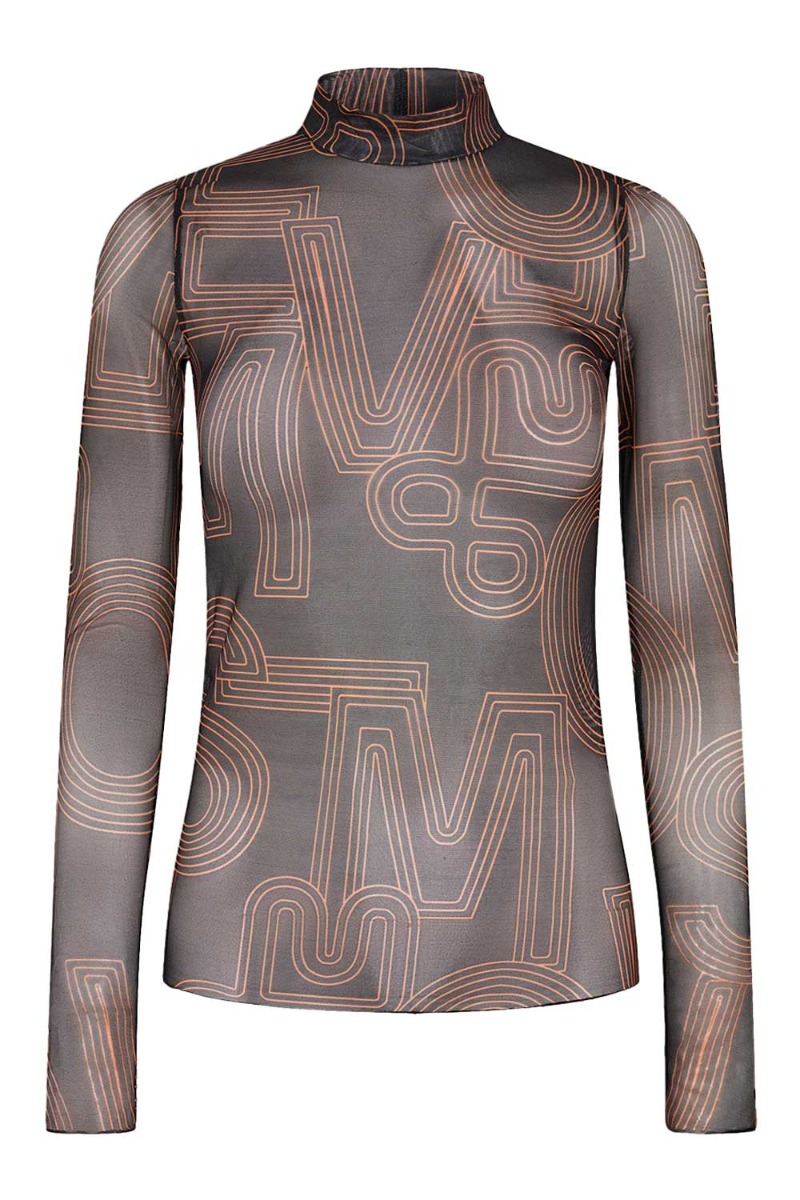 Janne 40 Moves Bluse Filana Orange Peel  Obs  Skaffevare Kan Ikke Returneres  i Store Plus Size Størrelser