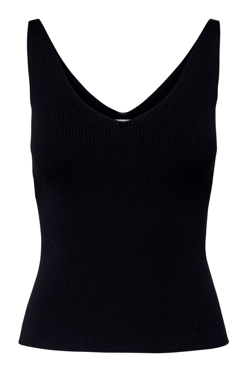 Jdy Top Nanna     Top Black i Store Plus Size Størrelser
