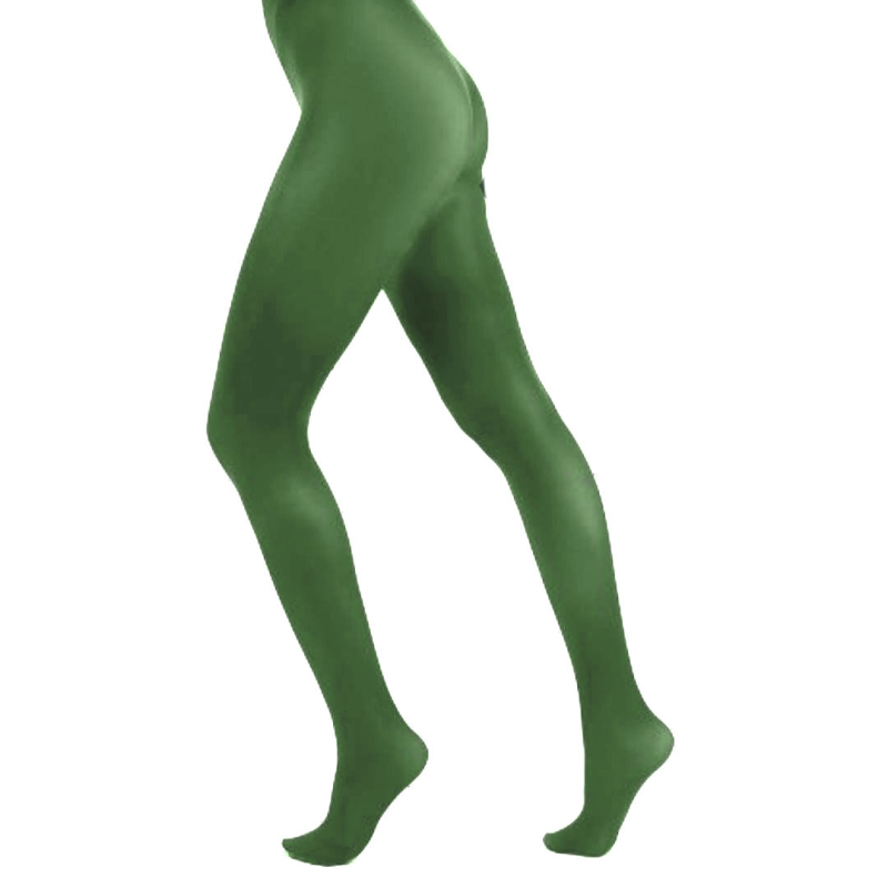 Leaf Green 50 Denier Curvy Super Stretch Strømpebukser i Store Plus Size Størrelser