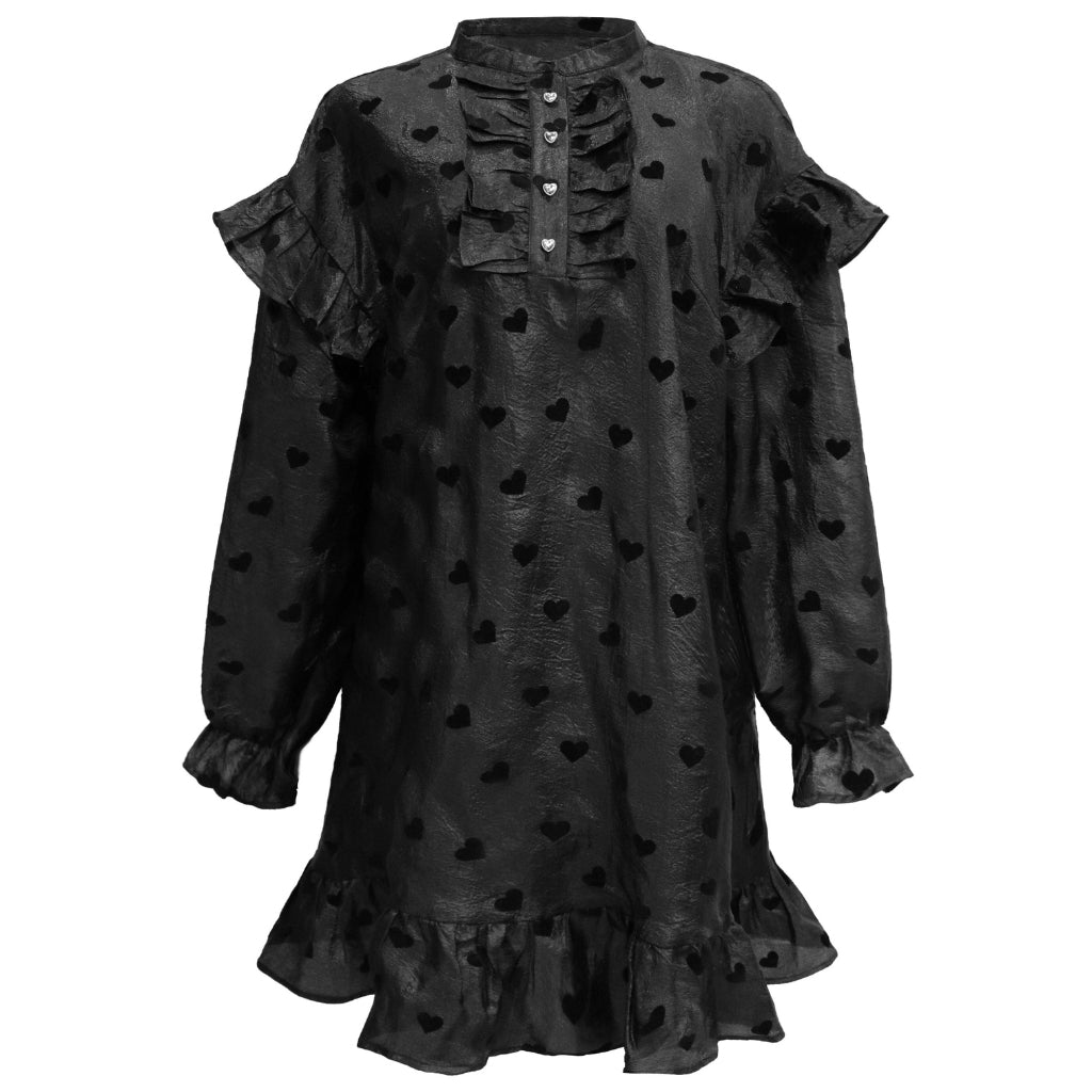 Libertã  Dame Kjole Tia Black Heart i Store Plus Size Størrelser