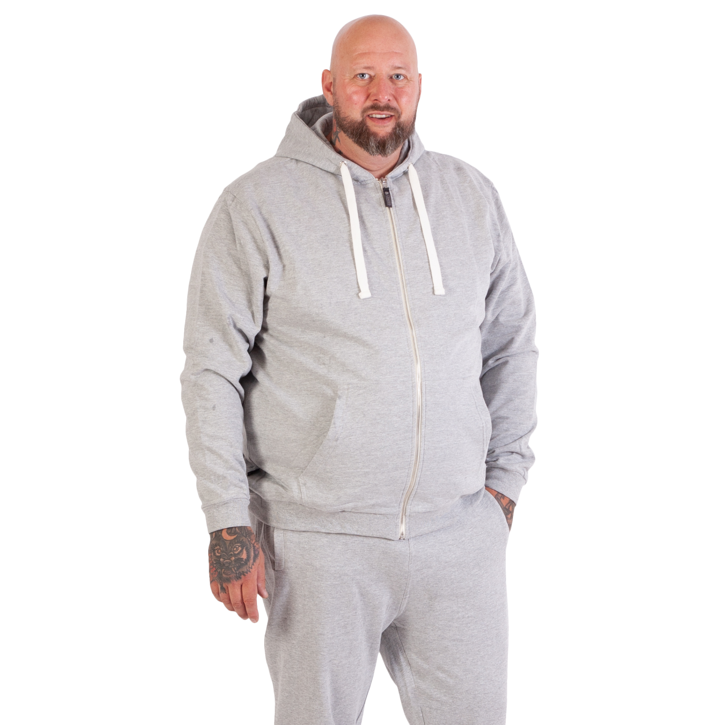 Loaded California Herre Sweatshirt Light Grey    i Store Plus Size Størrelser