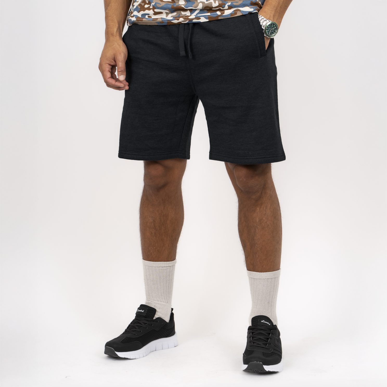 Loaded Nevada Herre Shorts Black    i Store Plus Size Størrelser