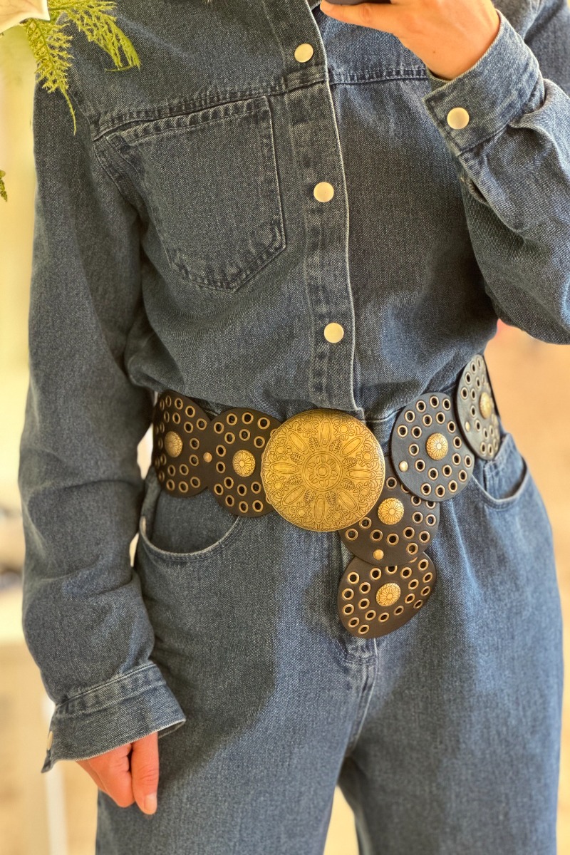 Lucky Lemon Bælte Rio Belt Black i Store Plus Size Størrelser