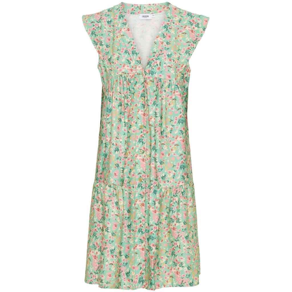 Lululia Dame Kjole Lumonica 7124 Aqua6632tpf i Store Plus Size Størrelser