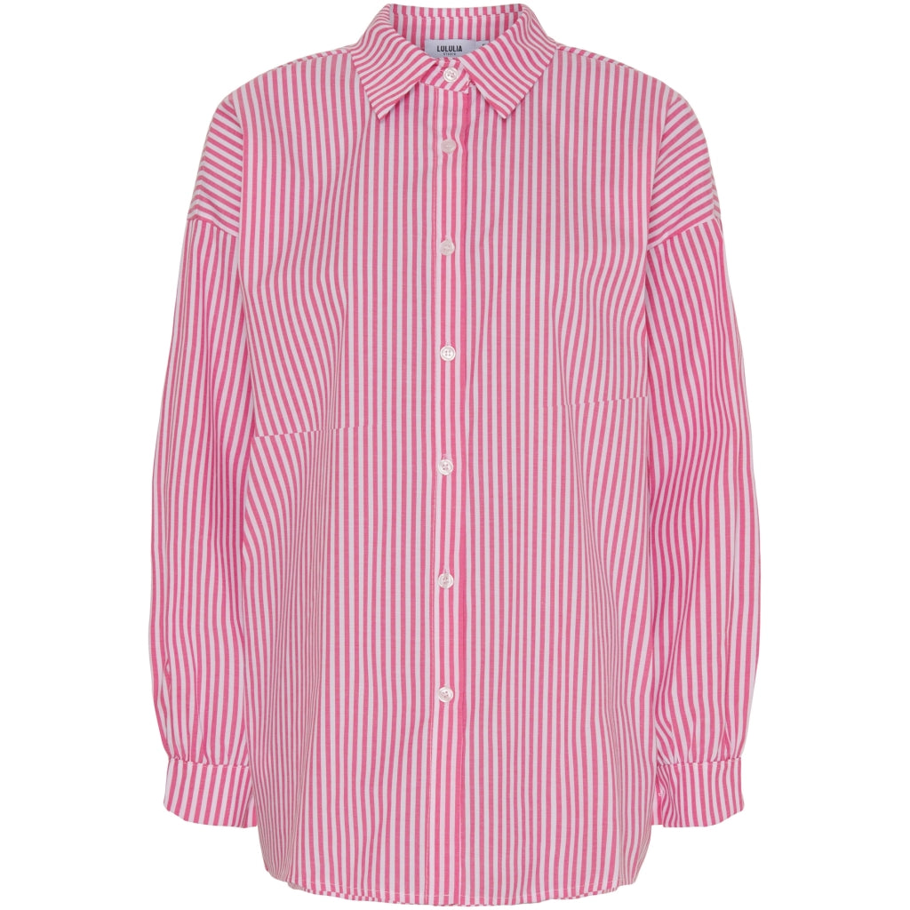 Lululia Dame Skjorte Lumilla 6220 Fuxia i Store Plus Size Størrelser
