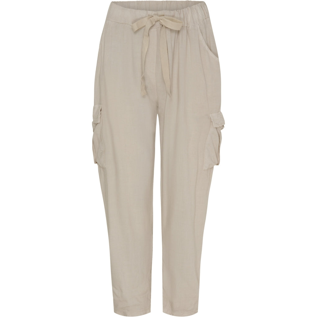 Marta   Chateau Dame Bukser Mdcteresa Beige i Store Plus Size Størrelser