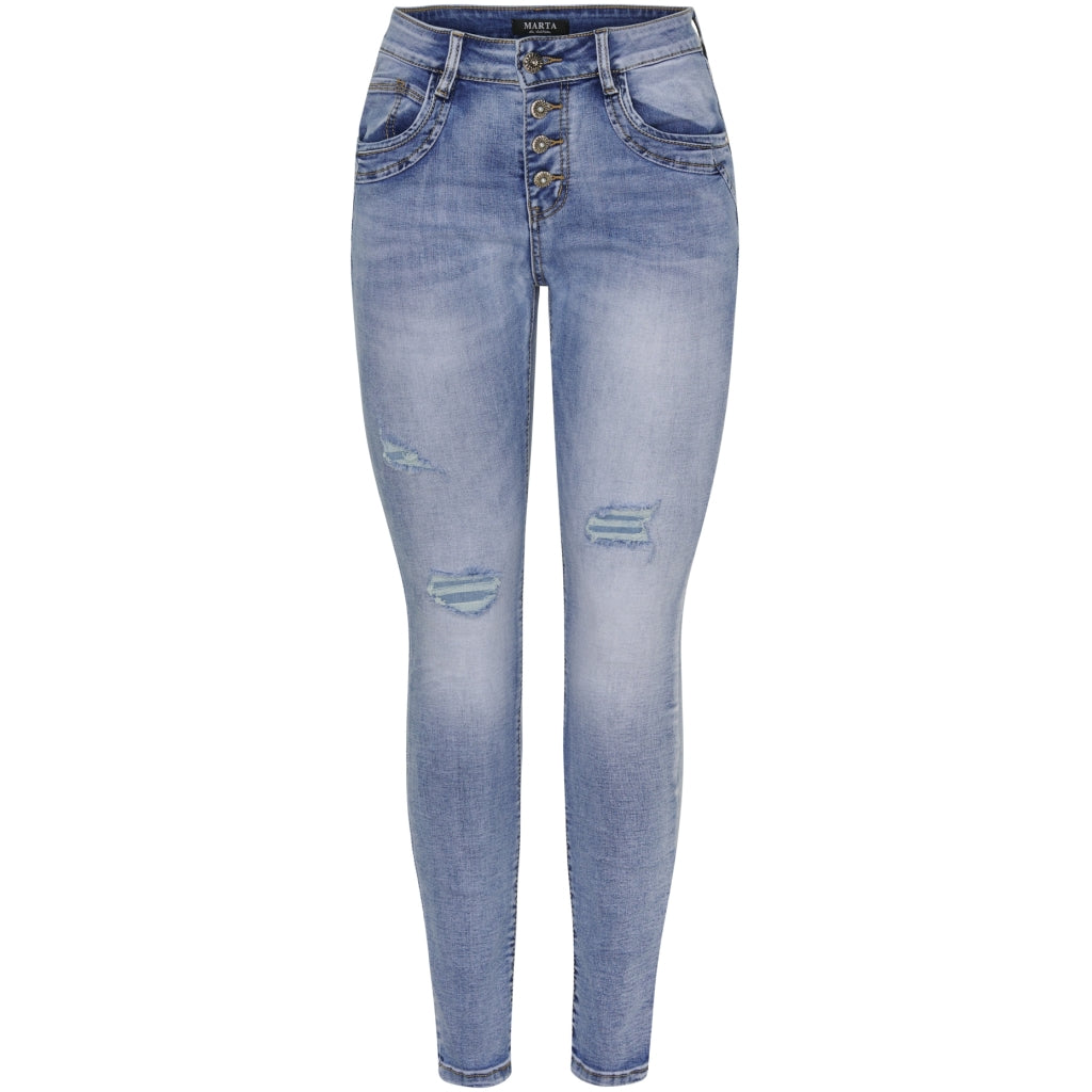 Marta   Chateau Dame Jeans Emma 26115 Denimbluedenim i Store Plus Size Størrelser