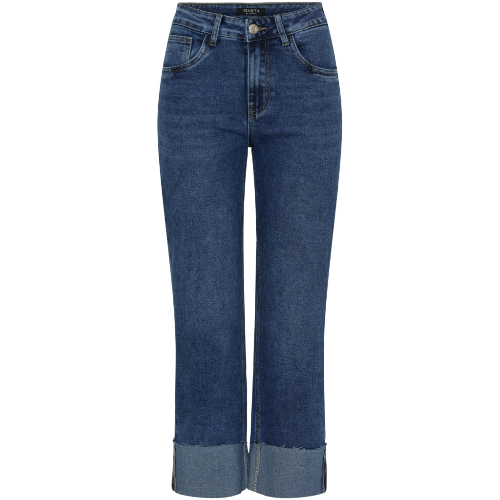 Marta   Chateau Dame Jeans Mdcalejandra Mdc173-26183 Dark Blue Denim i Store Plus Size Størrelser