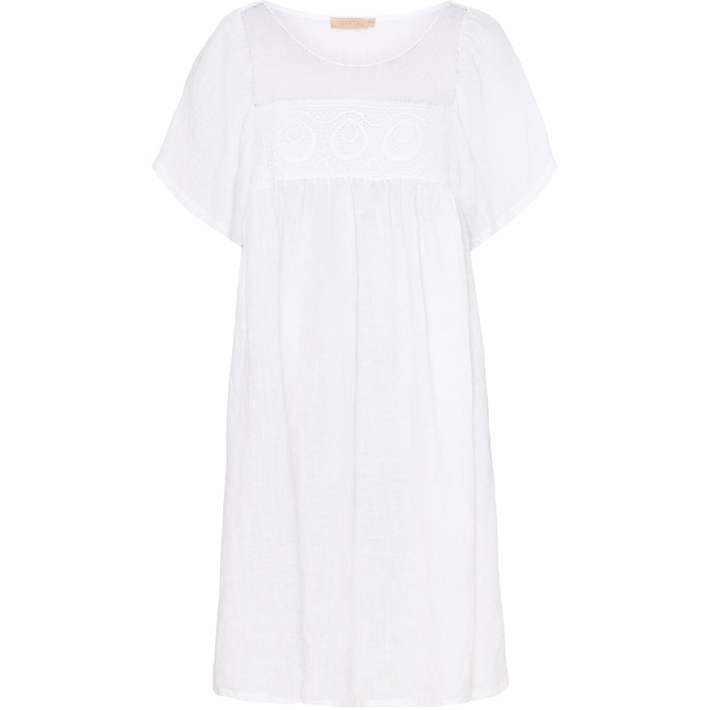 Marta   Chateau Dame Kjole 5611 White i Store Plus Size Størrelser