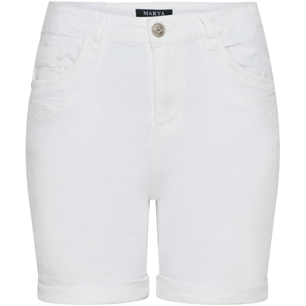 Marta   Chateau Dame Shorts Mdcsofia White i Store Plus Size Størrelser