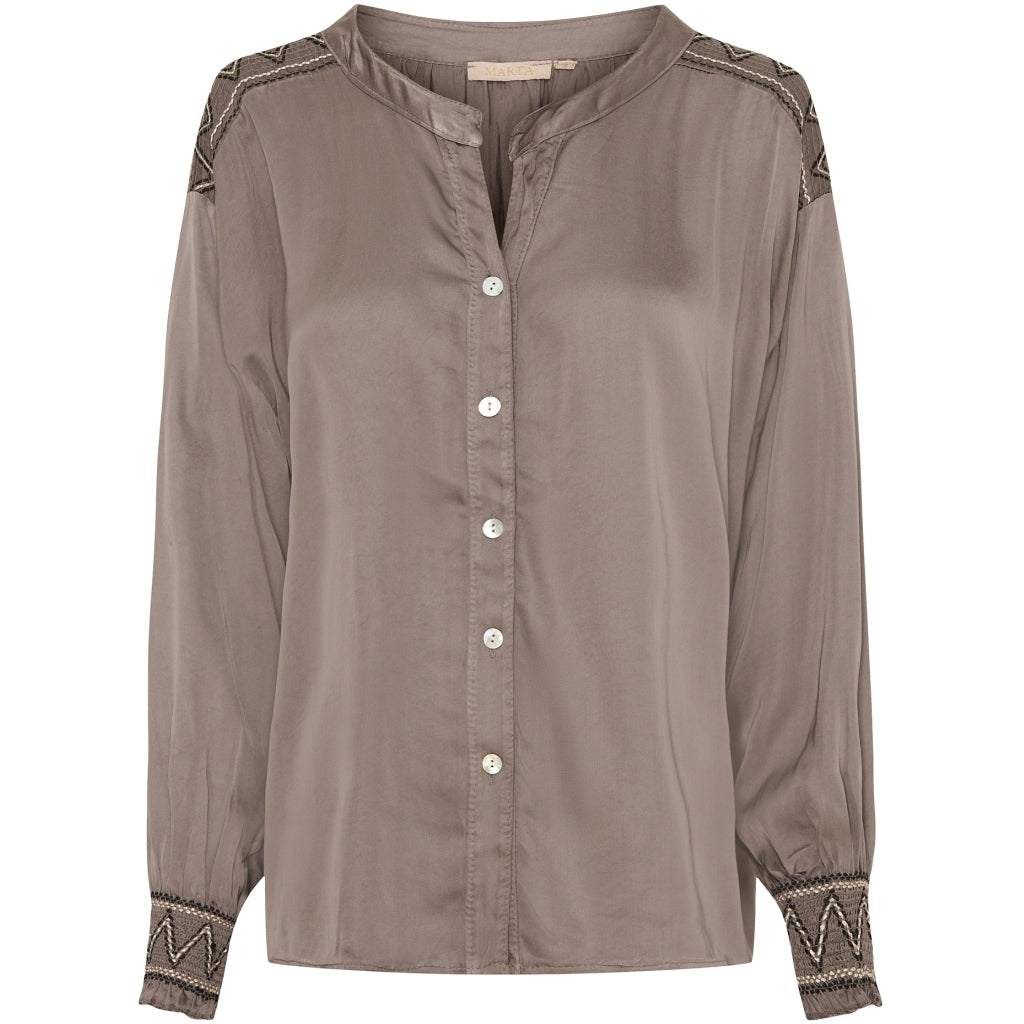 Marta   Chateau Dame Skjorte Mdcelina 80320 Fango i Store Plus Size Størrelser