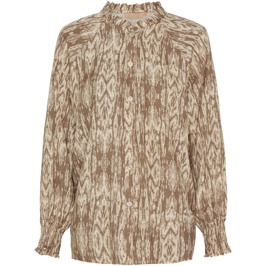 Marta   Chateau Dame Skjorte Mdcpalma 6450 Leo Fango i Store Plus Size Størrelser