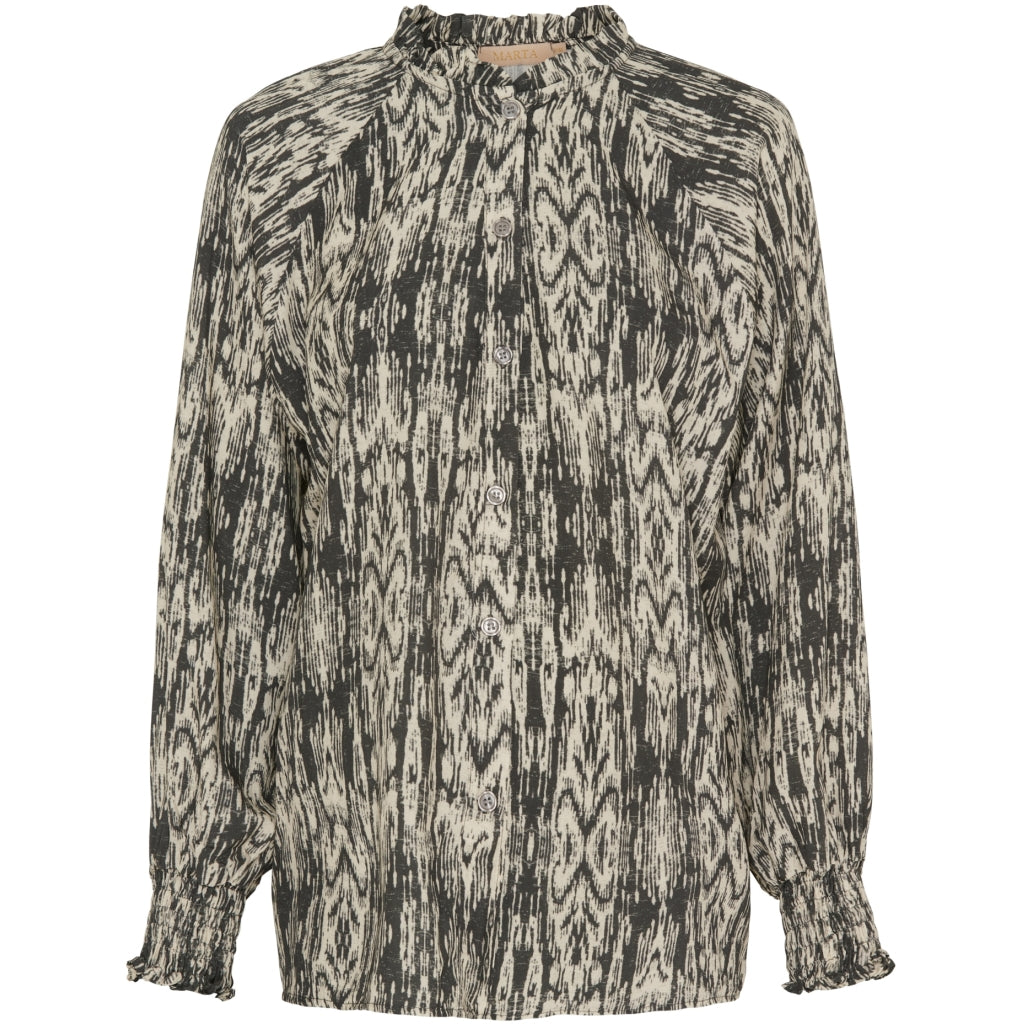 Marta   Chateau Dame Skjorte Mdcpalma 6450 Leo Grigio i Store Plus Size Størrelser