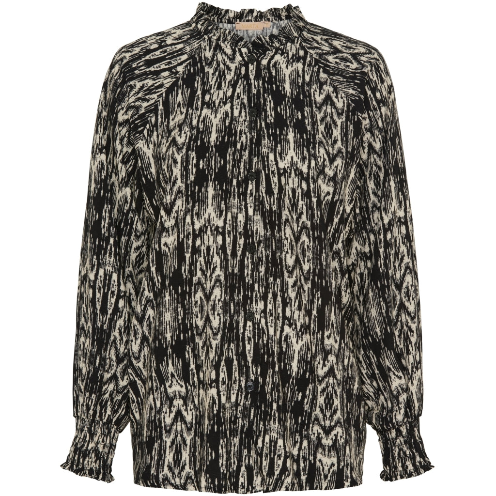 Marta   Chateau Dame Skjorte Mdcpalma 6450 Leo Nero i Store Plus Size Størrelser