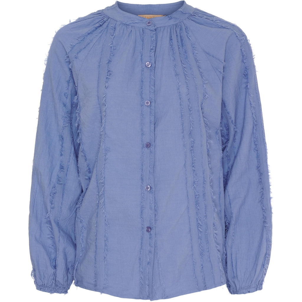 Marta   Chateau Dame Skjorte Mdcrosamee 3685 Jeans i Store Plus Size Størrelser