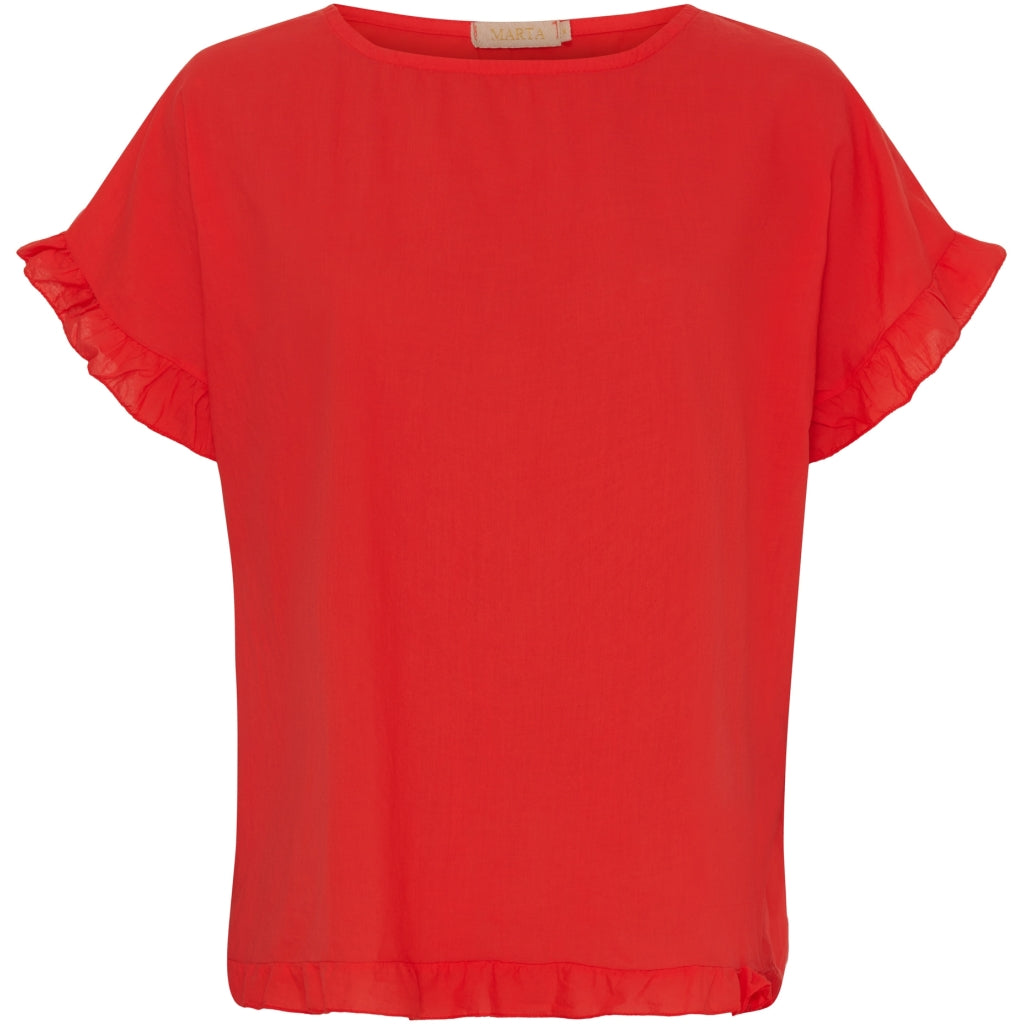 Marta   Chateau Dame Top Mdckasimira Rosso i Store Plus Size Størrelser