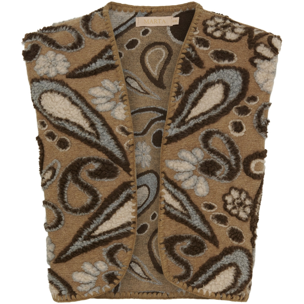 Marta   Chateau Dame Vest Mdcpilar 3939 Camello i Store Plus Size Størrelser