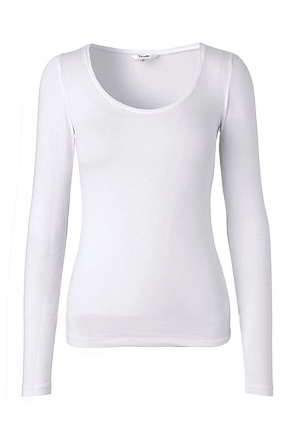 Mbym Bluse Anna Optical White i Store Plus Size Størrelser
