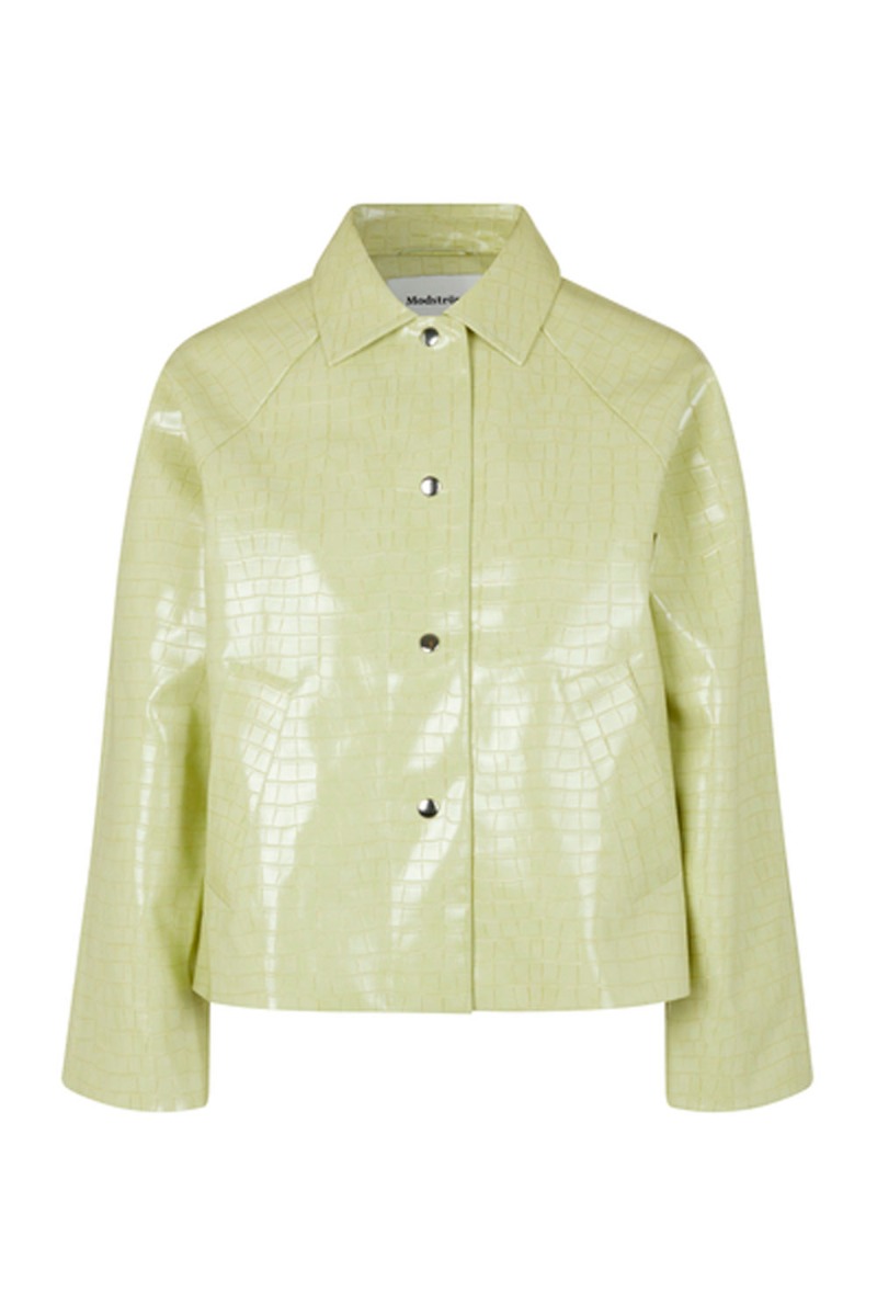 Modström Jakke Colemd Jacket Yellow Pear  Levering   Februar  i Store Plus Size Størrelser