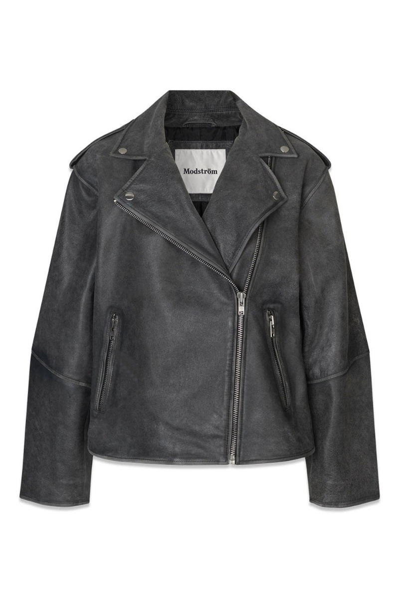 Modström Jakke Hullamd Jacket Black i Store Plus Size Størrelser