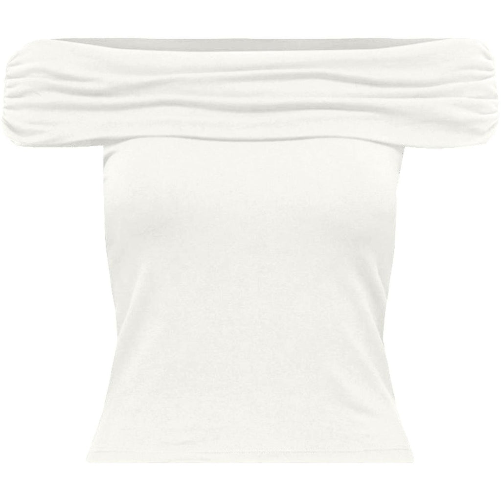 Only Dame Top Onllive Cloud Dancer i Store Plus Size Størrelser