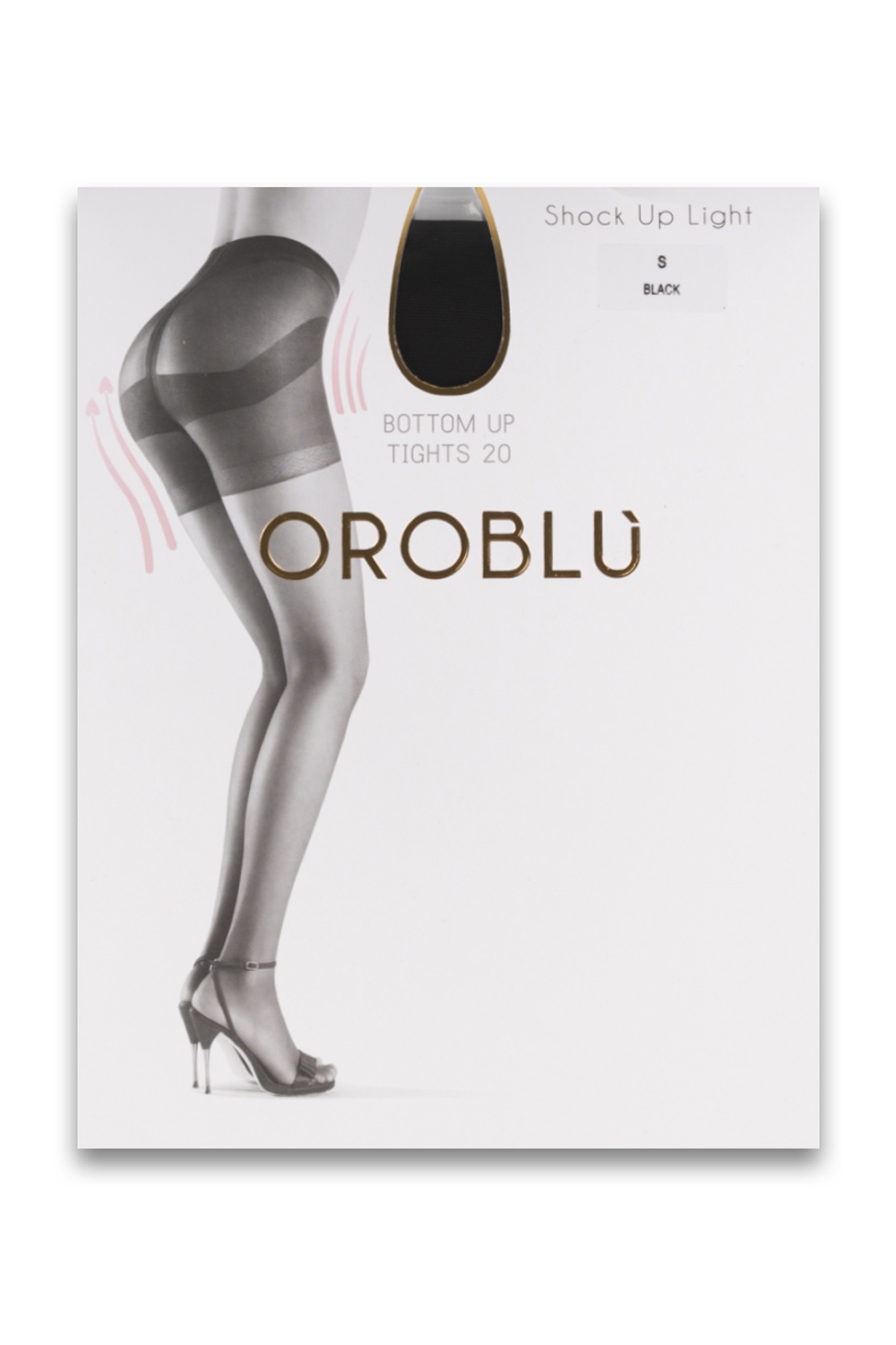 Oroblu Strømper Shock   Light Black i Store Plus Size Størrelser